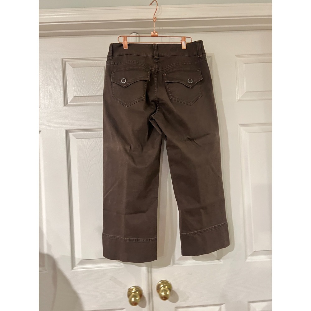 Vtg Jag Womens Y2K Chocolate Brown Low Rise Stretch Cropped Pants‎ Sz 10 90S - Picture 4 of 9